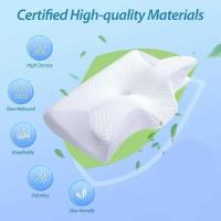ราคา C Memory Foam Cervical Pillow Ergonomic Neck Port Contour Pillow Back Pain Relief Shape Side Sleepe (47650724786)