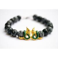 ราคา สร้อยหินนำโชคพญานาคองค์เขียว สร้อยหินมงคล สร้อยข้อมือพญานาคองค์สีเขียว (4701187832)