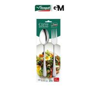 ราคา 365 X Seagull ช้อนส้อม 3 คู่/แพ็ค รุ่น เคิร์ฟ (41206056106)
