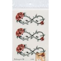 ราคา Tattoo Fashion แท็ททู สติกเกอร์ ลาย กุหลาบ Rose เถาวัลย์ Vine SC-968 (2806548712)