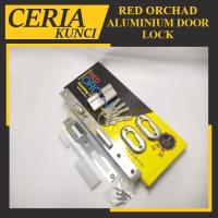 ราคา ลูกกลิ้งล็อคประตูอลูมิเนียม ออชด สีแดง ลูกกลิ้งล็อคประตูอลูมิเนียมกว้าง 4.5 ซม. (41571160633)