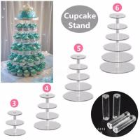 ราคา 3 / 4 / 5 / 6 / 7 ชั้นคัพเค้ก & แท่นโชว์เค้กอะคริลิค (43855870900)
