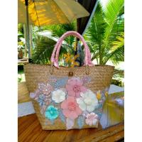 ราคา กระเป๋ากระจูดสานลายดอกไม้ (6747678321)