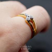 ราคา แหวนเพชร ตัวเรือนทองคำแท้ 18k (27973616047)