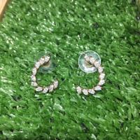 ราคา ต่างหูเพชร ต่างหูแบบติดหู สีโรสโกลด์ (4210625459)