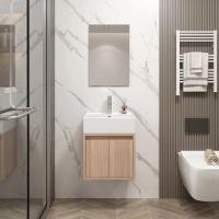 ราคา VERNO Official Shop Verno เคาน์เตอร์อ่างล้างหน้าแบบแขวน Multilayer board ขนาด 42x42x57 CM รุ่น มูจิ02 สีไม้ (27534423844)