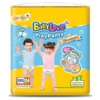 ราคา BABYLOVE PLAYPANTS Premium กางเกงผ้าอ้อมเด็กเบบี้เลิฟเพลย์แพ้นท์ ไซส์ 3XL 24 ชิ้น (16162819215)