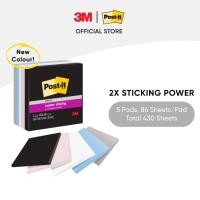 ราคา 3M Post-it Super Sticky Notes, 654-5SSNE Simply Serene, 86 แผ่น/แพ็ค, 3 x 3 นิ้ว สําหรับเตือนและบันทึก (26083315595)