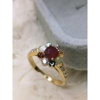 ราคา แหวนพลอยนพเก้า นพเก้าแท้ตามตำราโบราณ งานชุบทอง ตัวเรือนเงินแท้(ชุบทอง) (25988088231)