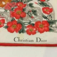 ราคา ผ้าเช็ดหน้าพิมพ์ลาย (ส้ม) ของแท้ จาก Dior (11493502)