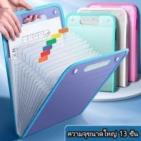 ราคา A4 แนวตั้งกระเป๋าเก็บแฟ้ม Multi-Layer PP แฟ้มกระเป๋า A4 ขนาด 13 ช่องกระดาษทดสอบข้อมูลกระเป๋า (26016279624)
