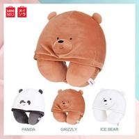 ราคา [พร้อมส่งจากไทย] หมอนรองคอมีฮู้ด We Bare Bears x Miniso ของแท้ 100% (40620635709)
