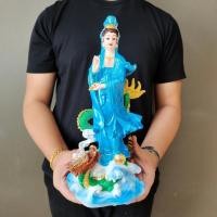 ราคา เจ้าแม่กวนอิม ประทับบนพญามังกร ประทานพร(ชุดสีฟ้า)สูง30ซม. งานลงสีสวยงาม ปลุกเสกจากวัดเล่งเน่ยยี่ ท่านเป็นพระโพธิสัตว์ (11131245451)