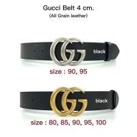 ราคา New Gucci belt men 4cm หนัง grain สำหรับผู้ชาย (7044543775)