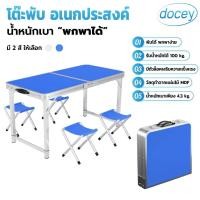 ราคา โต๊ะปิคนิค โต๊ะพับสนาม โต๊ะพับได้ น้ำหนักเบา พกพาง่าย แข็งแรงทนทาน ปรับระดับได้ (28005171704)