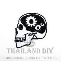 ราคา ☠ ตัวรีดติดเสื้อ งานปัก ลาย หัวกะโหลก สมองกล สัญลักษณ์ เฟือง Gear Brain Skull Patch WOP DIY ตัวรีด อาร์มติดเสื้อ กระเป๋า (14123147664)