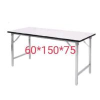 ราคา โต๊ะพับอเนกประสงค์ขาสแตนเลส60*150*75ซม.โต๊ะประชุมหน้าขาวขาสแตนเลส (14230961190)