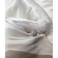 ราคา แหวนเพชร cz กระจุก ดีไซน์ดอกไม้ น้ำงามเที่ยบแท้ได้เลย (22885677294)