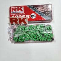 ราคา โซ่RK 420 120ข้อ สีเขียว + สติ๊กเกอร์ ***ลดล้างสต๊อก*** (25635634016)