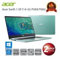 ราคา [โค้ด SOCIAL1605 ลด 20%*] Acer Swift 1 SF114-32-P5E8/T002 Intel Pentium N5000/4GB/256GB SSD/14.0/Win10 (Aqua Green) (7007392750)