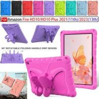ราคา สําหรับamazon Fire HD10 2023 13th Fire HD10 2021 Fire HD 10 Plus 2021 11th 10.1 นิ้วเด็กกันกระแทกเด็กEvaผีเสื้อฝาครอบ (25636977541)