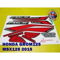 ราคา สติ๊กเกอร์ HONDA GROM 125 MSX 125 GROM MSX 2015 STICKER “BLACK-RED” (22756078994)
