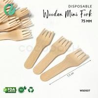 ราคา ส้อมมินิไม้แบบใช้แล้วทิ้งขนาดเล็ก 7.5 ซม. (100 ชิ้น) (43971535889)