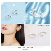 ราคา ต่างหูเงินแท้ 92.5% ต่างหูห่วงล็อครูปดาว น่ารักมากๆ (29088816631)