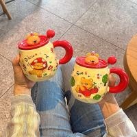 ราคา แก้วเซรามิค แก้วกาแฟดํา ถ้วยเซรามิกพร้อมฝาปิดพร้อมช้อนแก้วสไตล์อินมูลค่าสูงน่ารักถ้วยน้ําความจุขนาดใหญ่ถ้วยอาหารเช้าสาว (50350256099)