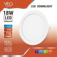 ราคา GlobalHouse V.E.G.lighting ดาวน์ไลท์ LED แบบฝังหน้ากลม 8 นิ้ว 18W รุ่นTP-CDW-18DL-V แสงเดย์ไลท์ สินค้าของแท้คุณภาพดี (49450284730)