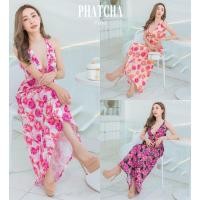 ราคา Warisชุดเดรสกระโปรงยาวลายดอกมาทั้งสวนกันเลยค๊า ด้านหน้าแต่งสายเดี่ยวยางยืดเว้าอกเอวแต่งห่วงอะไหล่เงิน (17260982998)