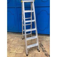 ราคา (ส่งดีทั่วไทย)บันไดอลูมิเนียม6ขั้นหัวสีเหลือง(ความสูง1.50เมตร)ขึ้น-ลงได้2ทางบันไดพับได้ถูกมาก (5257121897)