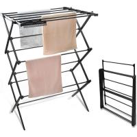 ราคา Clothes Drying Rack, Adjustable and Foldable Laundry Rack, Retractable 47-79 Inch Clothes Rack Heavy Duty Garment Rack (28462658109)