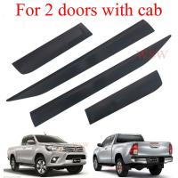 ราคา (4ชิ้น) กันกระแทกข้างประตู โตโยต้า รีโว่ ร๊อคโค่ 2015 - 2020 2 ประตู โอเพ่นแคป สีดำด้าน TOYOTA REVO ROCCO แผ่นกันกระแทก (8816751286)