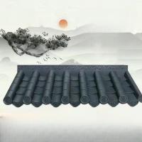 ราคา กระเบื้องโบราณสไตล์จีนชายคาพลาสติกเรซินตกแต่งหัวประตูหลังคากระเบื้องหนา (29660899557)