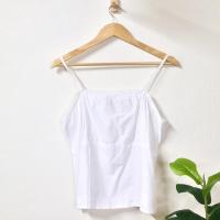 ราคา สายเดี่ยวสีขาว ลายปัก สายเดี่ยววินเทจ สายเดี่ยว ครอป เสื้อครอป เสื้อครอปสายเดี่ยว (14605544608)