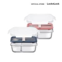 ราคา LocknLock กล่องแก้วพร้อมช้อนและตะเกียบ Glass Lunch Box ความจุ 930. ml. รุ่น LLG991CL (10758285918)