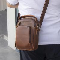 ราคา Cross-Border Crazy Horse หนัง Retro กระเป๋าสะพายผู้ชายหนังแท้ Messenger กระเป๋าหนังวัวชั้นแรกไหล่ Shoul ขนาดเล็ก (48801698414)
