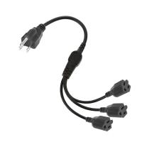 ราคา Power Cord Extension Y Splitter 1 to 3 Way สาย AC Power Cord 53cm (25442922895)