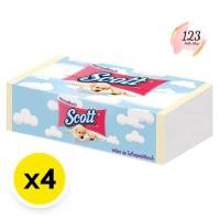 ราคา (4กล่อง/แพ็ค) Scott Soft Box สก๊อตต์ ซอฟท์บ๊อกซ์ กระดาษเช็ดหน้า 110 แผ่น ✨ (28329835481)