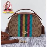 ราคา พร้อมส่ง แท้ COACH SERENA SATCHEL IN SIGNATURE CANVAS WITH STRIPE (COACH C5642) (11185697541)