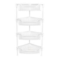 ราคา ชั้นวางพลาสติก 4 ชั้น แบบเข้ามุม Circle รุ่น API-10302-4 ขนาด 41.3 x 27 x 81.2 ซม. สีขาว (27183985694)