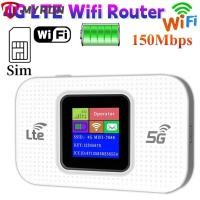 ราคา MYRON Pocket WiFi Router, Universal Sim Card 150Mbps 4G LTE Hotspot Router, แบบพกพา 3000mAh Mini Wireless Internet Router Travel Online (42661864671)