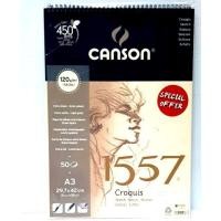 ราคา CANSON Sketch Book สมุดสเก็ตซ์ ขนาด A3 หนา 120 gsm (50 แผ่น/50 sheets) (8867515415)