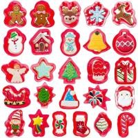 ราคา มินิคริสต์มาสคุกกี้ตัดชุด26ชิ้นมินิคริสต์มาสคุกกี้ตัดพลาสติกขนมปังขิงคนต้นไม้มนุษย์หิมะกวางเรนเดียซานตาคลอสเกล็ดหิมะลูกอมอ้อยและข (53301905682)