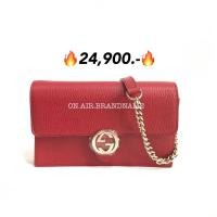 ราคา New gucci interlocking woc กระเป๋า สีแดง สวยมาก ฮิตสุด (2037930859)