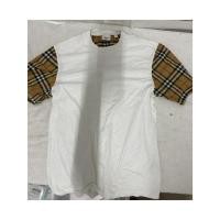 ราคา Burberry Stretch Check Sleeves Cotton T-shirt Size M มือสอง ของแท้ (41219211736)