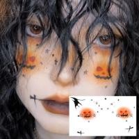 ราคา สติ๊กเกอร์รอยสักชั่วคราวลายอังกฤษ กันน้ํา สติ๊กเกอร์หน้าปั๊มกีฬาฮาโลวีน พลังงานจากฟักทองและดัดแปลงแบบเอลฟ์ダークElf สำหรับแต่งหน้าสนุกๆ (43674962511)