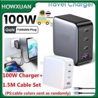 ราคา Howxuan By UGREEN อะแดปเตอร์ชาร์จ USB C 4 พอร์ต 100W 3 Type C 1 พับได้ สําหรับเดินทาง (24918064182)
