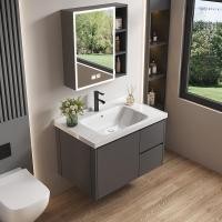 ราคา ตู้โต๊ะเครื่องแป้งในห้องน้ำ อ่างล้างหน้าระเบียงอลูมิเนียมรังผึ้ง ชุดตู้อ่างล้างหน้าแบบรวม อ่างเซรามิก (41060332160)